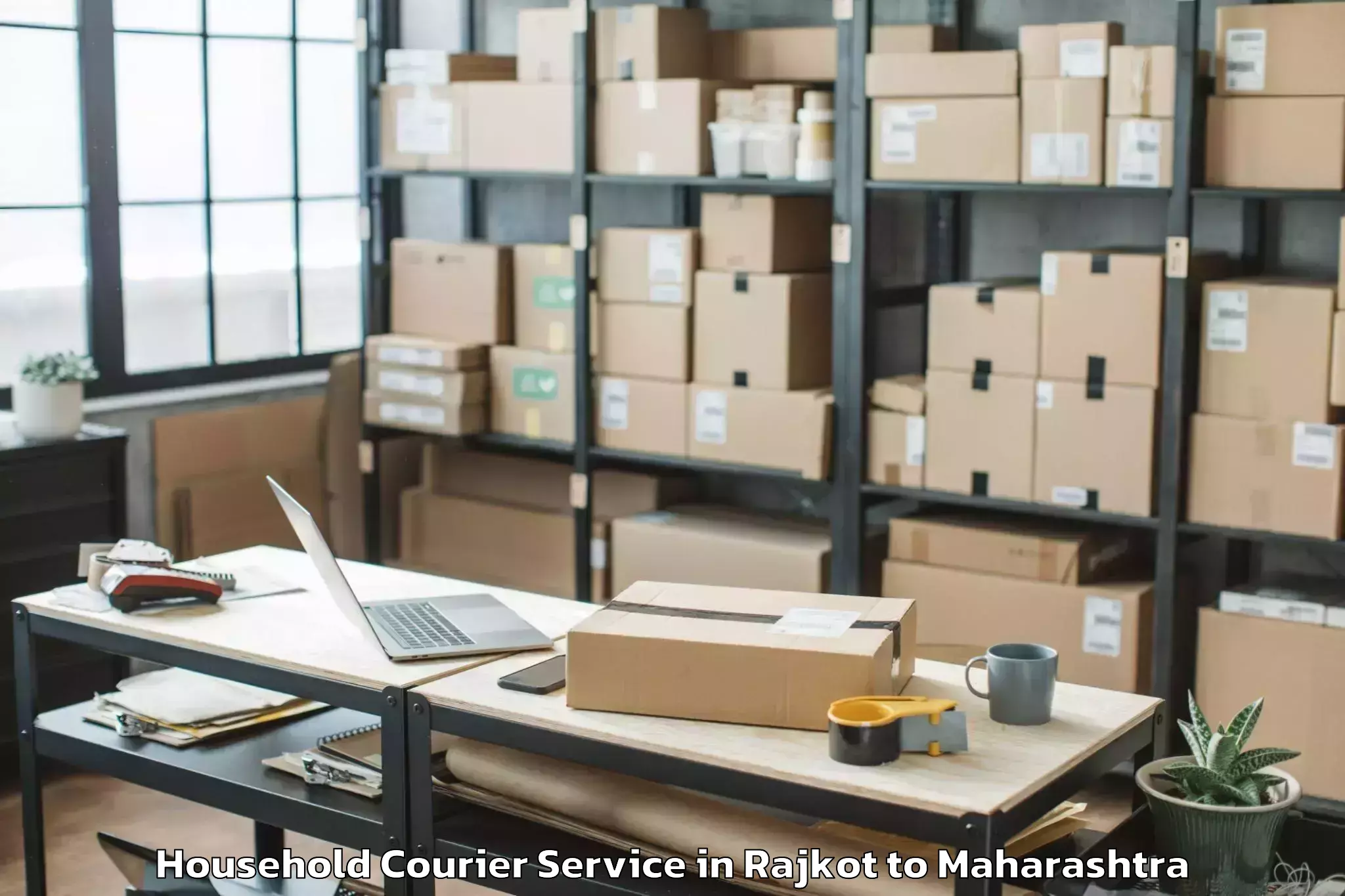 Easy Rajkot to Mangaon Household Courier Booking